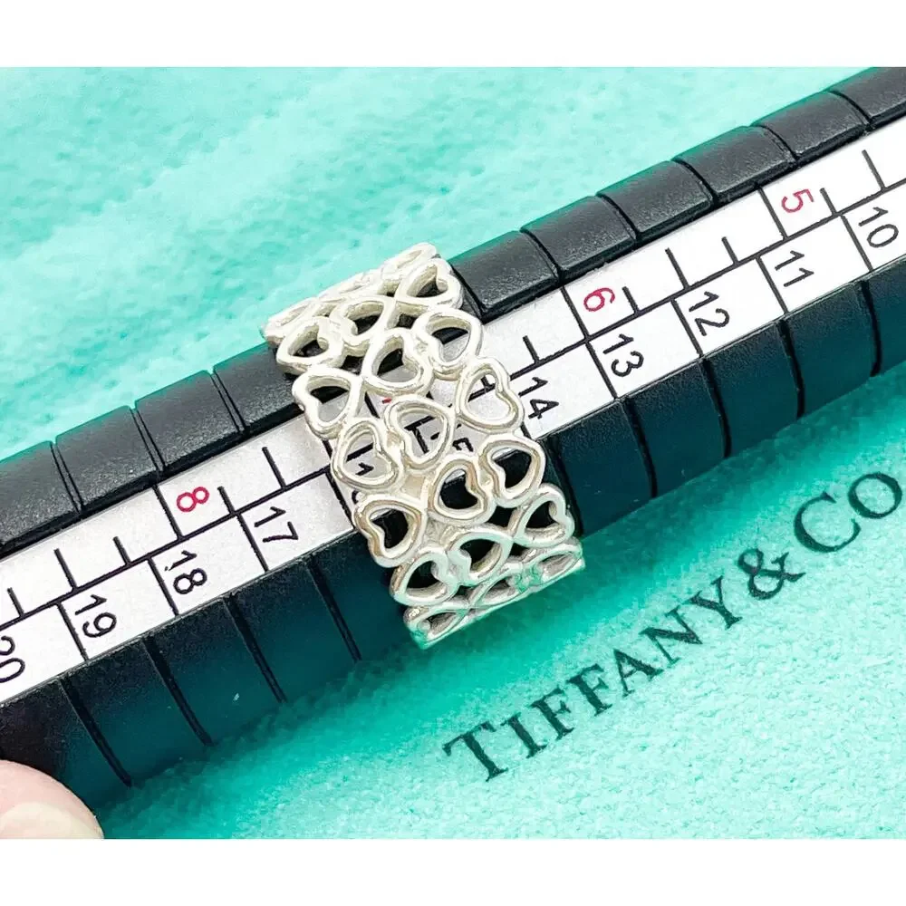 Tiffany & Co. Paloma Picasso Crown of Hearts Wide Ring Sterling Silver Size 7